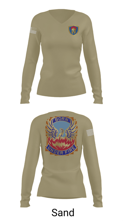 HHC/128th Aviation Brigade 36515709 Women's Long Sleeve V-neck Shirt - 97