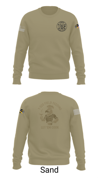 Crew Neck Sweatshirt, 1-320th, , Teamtime, Team time, sublimation, custom sports apparel, team uniforms, spirit wear, spiritwear, sports uniforms, custom shirts, team store, custom team store, fundraiser sports, apparel fundraiser