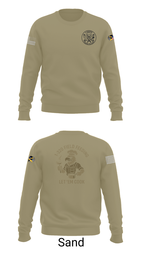 Crew Neck Sweatshirt, 1-320th, , Teamtime, Team time, sublimation, custom sports apparel, team uniforms, spirit wear, spiritwear, sports uniforms, custom shirts, team store, custom team store, fundraiser sports, apparel fundraiser