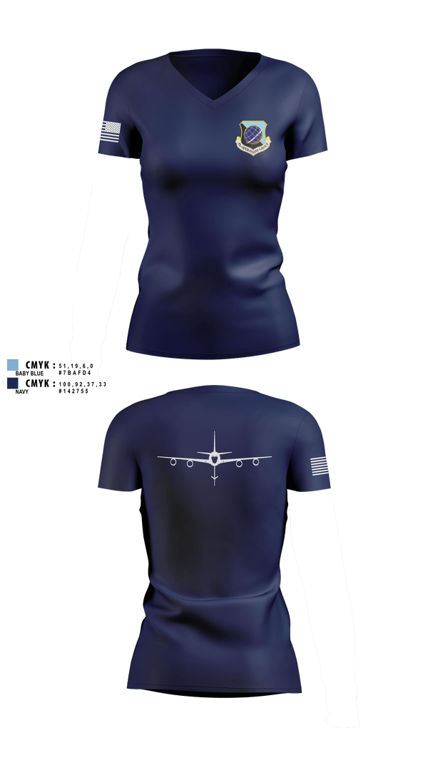 Womens Short Sleeve Vneck Shirt, 92 OG, Air Force, Teamtime, Team time, sublimation, custom sports apparel, team uniforms, spirit wear, spiritwear, sports uniforms, custom shirts, team store, custom team store, fundraiser sports, apparel fundraiser