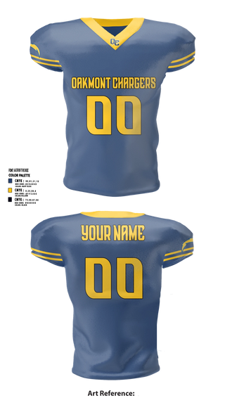 Football Jersey, Oakmont chargers, , Teamtime, Team time, sublimation, custom sports apparel, team uniforms, spirit wear, spiritwear, sports uniforms, custom shirts, team store, custom team store, fundraiser sports, apparel fundraiser