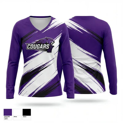 Cougars 67641966 Women's Long Sleeve V-neck Shirt - 1