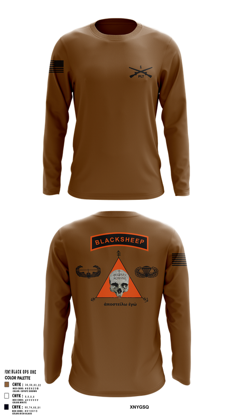 Long Sleeve Performance Shirt, 1st PLT B Co 1-173IN, , Teamtime, Team time, sublimation, custom sports apparel, team uniforms, spirit wear, spiritwear, sports uniforms, custom shirts, team store, custom team store, fundraiser sports, apparel fundraiser