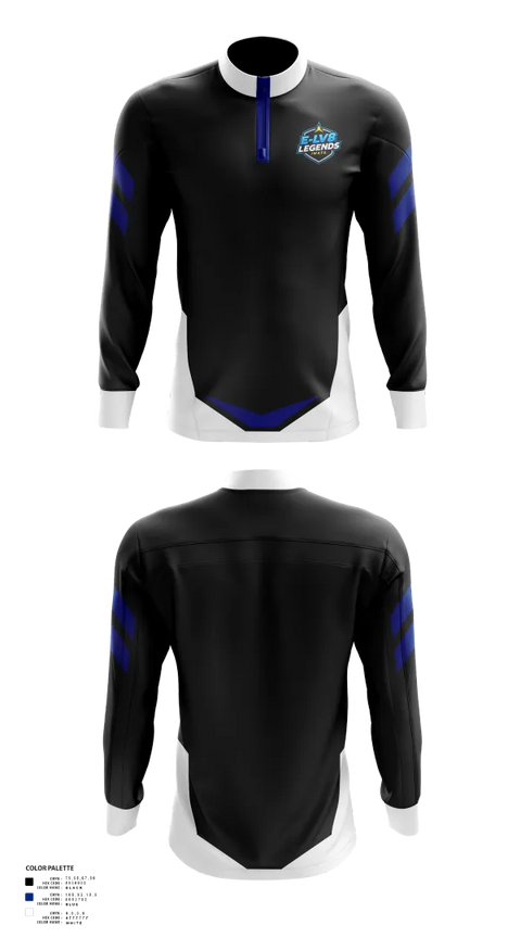 Quarter Zip Jacket, E-LV8 Legends, Men's Volleyball, Teamtime, Team time, sublimation, custom sports apparel, team uniforms, spirit wear, spiritwear, sports uniforms, custom shirts, team store, custom team store, fundraiser sports, apparel fundraiser