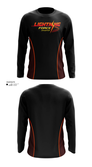 Long Sleeve Performance Shirt, Lightning Force Athletics, Track & Field, Teamtime, Team time, sublimation, custom sports apparel, team uniforms, spirit wear, spiritwear, sports uniforms, custom shirts, team store, custom team store, fundraiser sports, apparel fundraiser