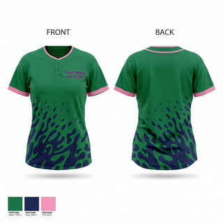 Two Button Softball Jersey, South Oldham Lady Sluggers, Softball, Teamtime, Team time, sublimation, custom sports apparel, team uniforms, spirit wear, spiritwear, sports uniforms, custom shirts, team store, custom team store, fundraiser sports, apparel fundraiser