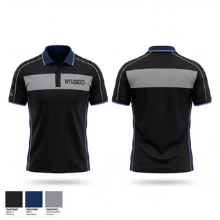 Short Sleeve Performance Polo, Nysdoccs, Police, Teamtime, Team time, sublimation, custom sports apparel, team uniforms, spirit wear, spiritwear, sports uniforms, custom shirts, team store, custom team store, fundraiser sports, apparel fundraiser