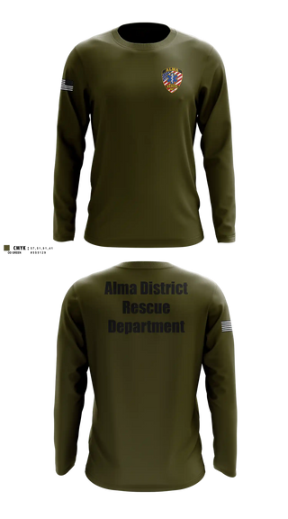 Long Sleeve Performance Shirt, Alma District Rescure, EMS/EMT, Teamtime, Team time, sublimation, custom sports apparel, team uniforms, spirit wear, spiritwear, sports uniforms, custom shirts, team store, custom team store, fundraiser sports, apparel fundraiser