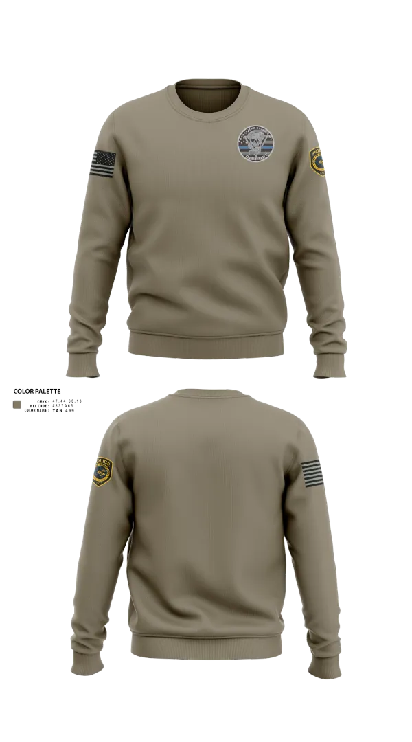 Crew Neck Sweatshirt, Robstown Police Department, Police, Teamtime, Team time, sublimation, custom sports apparel, team uniforms, spirit wear, spiritwear, sports uniforms, custom shirts, team store, custom team store, fundraiser sports, apparel fundraiser