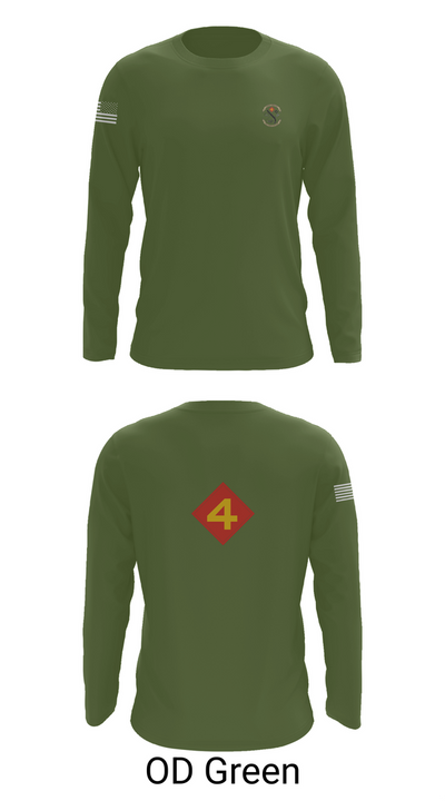 14th Marine regiment 4th Marine corps division 57481844 Long Sleeve Performance Shirt 46