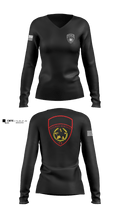 Hughes Springs Police Department 19042589 Women's Long Sleeve V-neck Shirt - 100