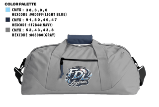 Duffle Bag, Fort Dodge Legends, Baseball, Teamtime, Team time, sublimation, custom sports apparel, team uniforms, spirit wear, spiritwear, sports uniforms, custom shirts, team store, custom team store, fundraiser sports, apparel fundraiser