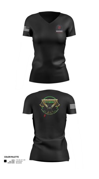 Womens Short Sleeve Vneck Shirt, Warhammer Fitness, , Teamtime, Team time, sublimation, custom sports apparel, team uniforms, spirit wear, spiritwear, sports uniforms, custom shirts, team store, custom team store, fundraiser sports, apparel fundraiser