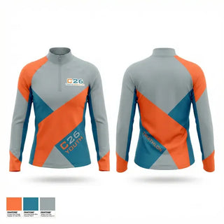 Quarter Zip Jacket, C26 Youth Triathlon, Spirit Store, Teamtime, Team time, sublimation, custom sports apparel, team uniforms, spirit wear, spiritwear, sports uniforms, custom shirts, team store, custom team store, fundraiser sports, apparel fundraiser