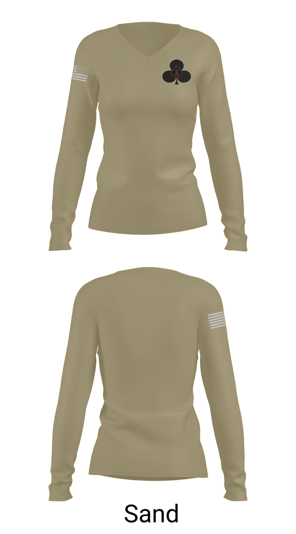 Womens Long Sleeve Vneck Shirt, Red currahee, Army, Teamtime, Team time, sublimation, custom sports apparel, team uniforms, spirit wear, spiritwear, sports uniforms, custom shirts, team store, custom team store, fundraiser sports, apparel fundraiser