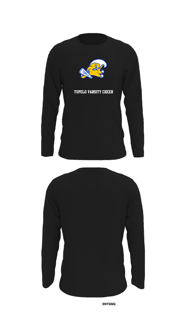 Long Sleeve Performance Shirt, Tupelo Varsity Cheer, Cheer, Teamtime, Team time, sublimation, custom sports apparel, team uniforms, spirit wear, spiritwear, sports uniforms, custom shirts, team store, custom team store, fundraiser sports, apparel fundraiser