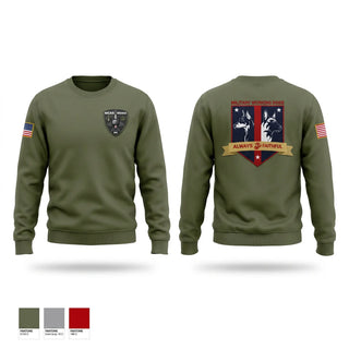 Crew Neck Sweatshirt, MCAS Miramar Military Working Dog Section, Marines, Teamtime, Team time, sublimation, custom sports apparel, team uniforms, spirit wear, spiritwear, sports uniforms, custom shirts, team store, custom team store, fundraiser sports, apparel fundraiser