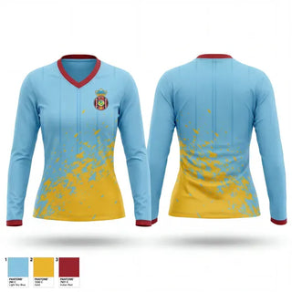 Womens Long Sleeve Vneck Shirt, Milan, Men's Soccer, Teamtime, Team time, sublimation, custom sports apparel, team uniforms, spirit wear, spiritwear, sports uniforms, custom shirts, team store, custom team store, fundraiser sports, apparel fundraiser