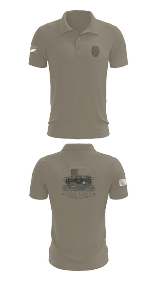 Short Sleeve Performance Polo, Temple PD UAS, Police, Teamtime, Team time, sublimation, custom sports apparel, team uniforms, spirit wear, spiritwear, sports uniforms, custom shirts, team store, custom team store, fundraiser sports, apparel fundraiser