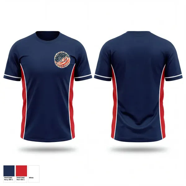 Old School Cotton Feel Shirt, KCD Freedom, Baseball, Teamtime, Team time, sublimation, custom sports apparel, team uniforms, spirit wear, spiritwear, sports uniforms, custom shirts, team store, custom team store, fundraiser sports, apparel fundraiser