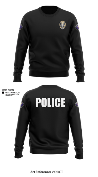 Crew Neck Sweatshirt, Farmersville Police, Police, Teamtime, Team time, sublimation, custom sports apparel, team uniforms, spirit wear, spiritwear, sports uniforms, custom shirts, team store, custom team store, fundraiser sports, apparel fundraiser