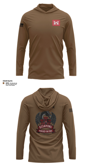 Long Sleeve Performance Shirt with hood, 279 EN DET, Army, Teamtime, Team time, sublimation, custom sports apparel, team uniforms, spirit wear, spiritwear, sports uniforms, custom shirts, team store, custom team store, fundraiser sports, apparel fundraiser
