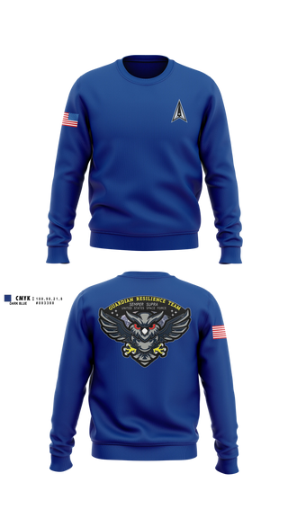 Crew Neck Sweatshirt, Guardian Resilience Team, Space Force, Teamtime, Team time, sublimation, custom sports apparel, team uniforms, spirit wear, spiritwear, sports uniforms, custom shirts, team store, custom team store, fundraiser sports, apparel fundraiser