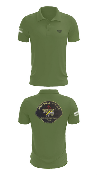 Short Sleeve Performance Polo, Roseville E.R.T., , Teamtime, Team time, sublimation, custom sports apparel, team uniforms, spirit wear, spiritwear, sports uniforms, custom shirts, team store, custom team store, fundraiser sports, apparel fundraiser