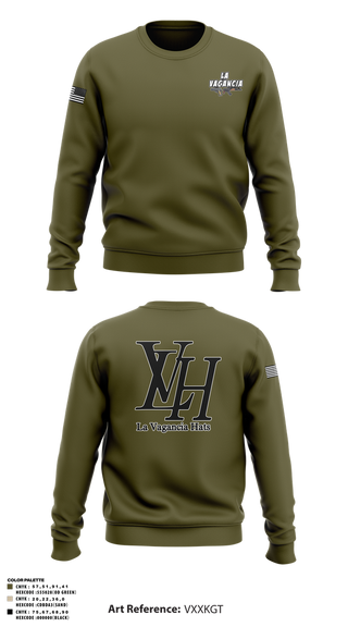 Crew Neck Sweatshirt, La Vagancia Hats, , Teamtime, Team time, sublimation, custom sports apparel, team uniforms, spirit wear, spiritwear, sports uniforms, custom shirts, team store, custom team store, fundraiser sports, apparel fundraiser