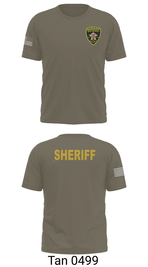 Old School Cotton Feel Shirt, San Jacinto County Sheriff's Office, Police, Teamtime, Team time, sublimation, custom sports apparel, team uniforms, spirit wear, spiritwear, sports uniforms, custom shirts, team store, custom team store, fundraiser sports, apparel fundraiser