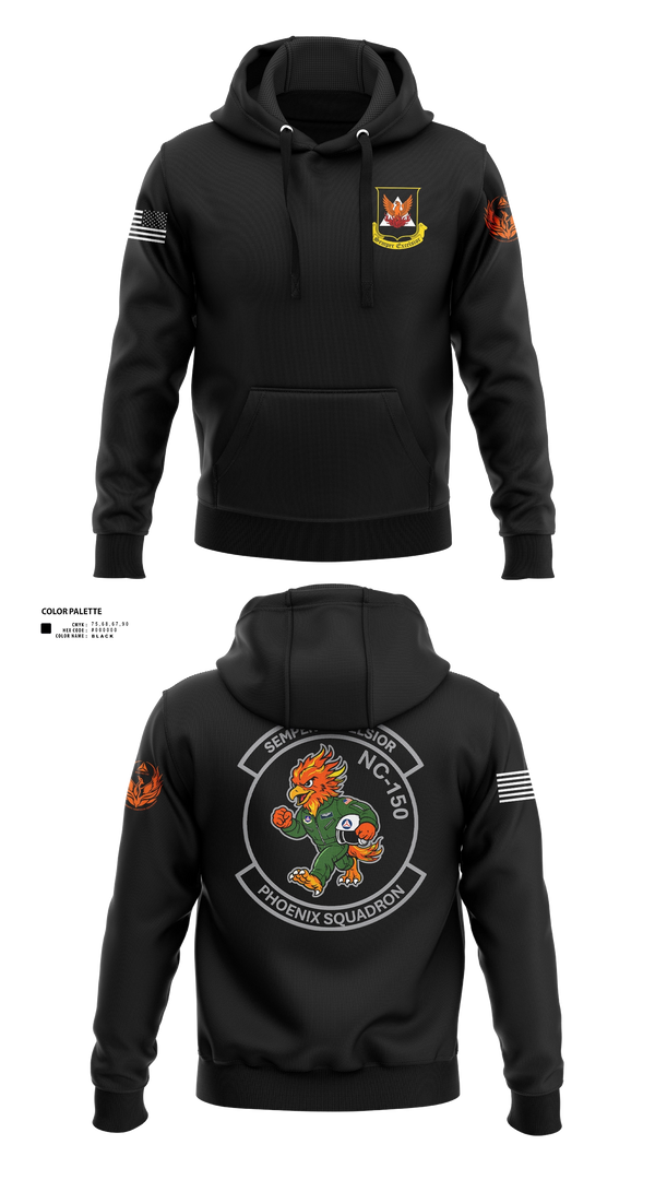 Hoodie, 150th Orange County Composite Squadron, NC Wing, Civil Air Patrol, Air Force, Teamtime, Team time, sublimation, custom sports apparel, team uniforms, spirit wear, spiritwear, sports uniforms, custom shirts, team store, custom team store, fundraiser sports, apparel fundraiser