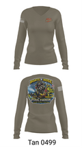 Feral Fireman 84670386 Women's Long Sleeve V-neck Shirt - 11