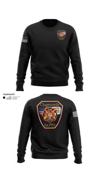 Crew Neck Sweatshirt, Chapmanville Fire Department, Fire Department, Teamtime, Team time, sublimation, custom sports apparel, team uniforms, spirit wear, spiritwear, sports uniforms, custom shirts, team store, custom team store, fundraiser sports, apparel fundraiser