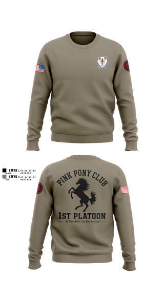 Crew Neck Sweatshirt, 1/182 1st Platoon, National Guard, Teamtime, Team time, sublimation, custom sports apparel, team uniforms, spirit wear, spiritwear, sports uniforms, custom shirts, team store, custom team store, fundraiser sports, apparel fundraiser