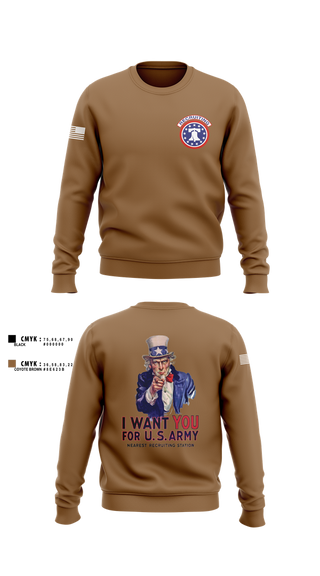 Crew Neck Sweatshirt, US Army I Want You, Army, Teamtime, Team time, sublimation, custom sports apparel, team uniforms, spirit wear, spiritwear, sports uniforms, custom shirts, team store, custom team store, fundraiser sports, apparel fundraiser