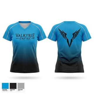 Womens Short Sleeve Vneck Shirt, Valkyrie Empire, Softball, Teamtime, Team time, sublimation, custom sports apparel, team uniforms, spirit wear, spiritwear, sports uniforms, custom shirts, team store, custom team store, fundraiser sports, apparel fundraiser