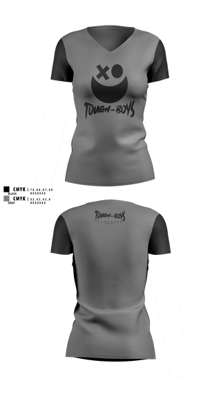 Womens Short Sleeve Vneck Shirt, Tough-Boys, , Teamtime, Team time, sublimation, custom sports apparel, team uniforms, spirit wear, spiritwear, sports uniforms, custom shirts, team store, custom team store, fundraiser sports, apparel fundraiser