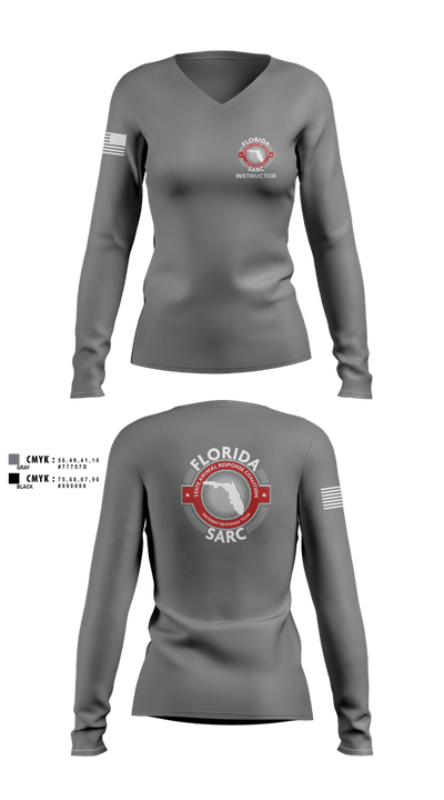 Florida State Animal Response Coalition 45441276 Women's Long Sleeve V-neck Shirt - 11
