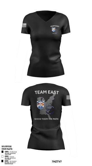 Womens Short Sleeve Vneck Shirt, Medical Readiness Command, East, Army, Teamtime, Team time, sublimation, custom sports apparel, team uniforms, spirit wear, spiritwear, sports uniforms, custom shirts, team store, custom team store, fundraiser sports, apparel fundraiser