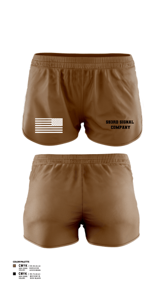 Women's Shorts, 593rd Signal Company, Army, Teamtime, Team time, sublimation, custom sports apparel, team uniforms, spirit wear, spiritwear, sports uniforms, custom shirts, team store, custom team store, fundraiser sports, apparel fundraiser