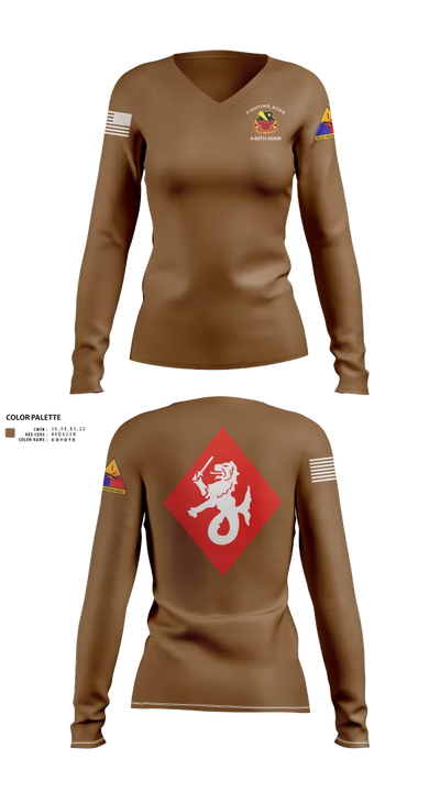 4-60th ADAR Women's Long Sleeve V-neck Shirt - 101
