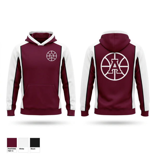 Hoodie, Auburn Maroons, Men's Basketball, Teamtime, Team time, sublimation, custom sports apparel, team uniforms, spirit wear, spiritwear, sports uniforms, custom shirts, team store, custom team store, fundraiser sports, apparel fundraiser