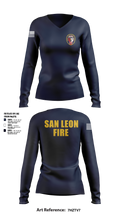 San Leon Volunteer Fire Department Women's Long Sleeve V-neck Shirt - 5