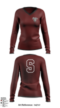 Sobrato HS Bulldogs 65561027 Women's Long Sleeve V-neck Shirt - 2