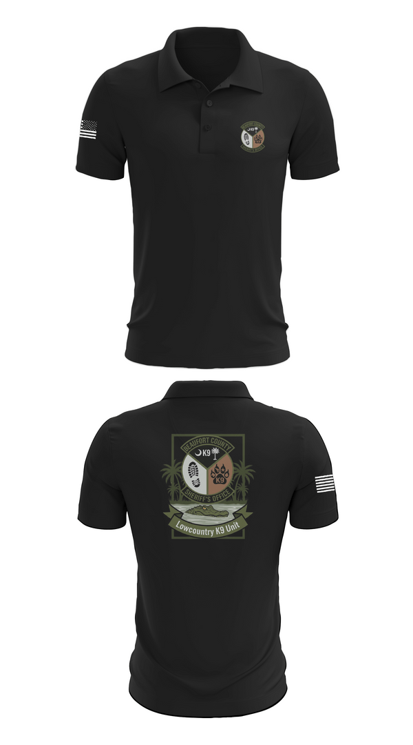 Short Sleeve Performance Polo, Lowcountry K-9 Unit, Police, Teamtime, Team time, sublimation, custom sports apparel, team uniforms, spirit wear, spiritwear, sports uniforms, custom shirts, team store, custom team store, fundraiser sports, apparel fundraiser