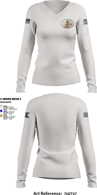 2nd Plt, Doghouse Company, 1/3 TOG 80089099 Women's Long Sleeve V-neck Shirt - 1