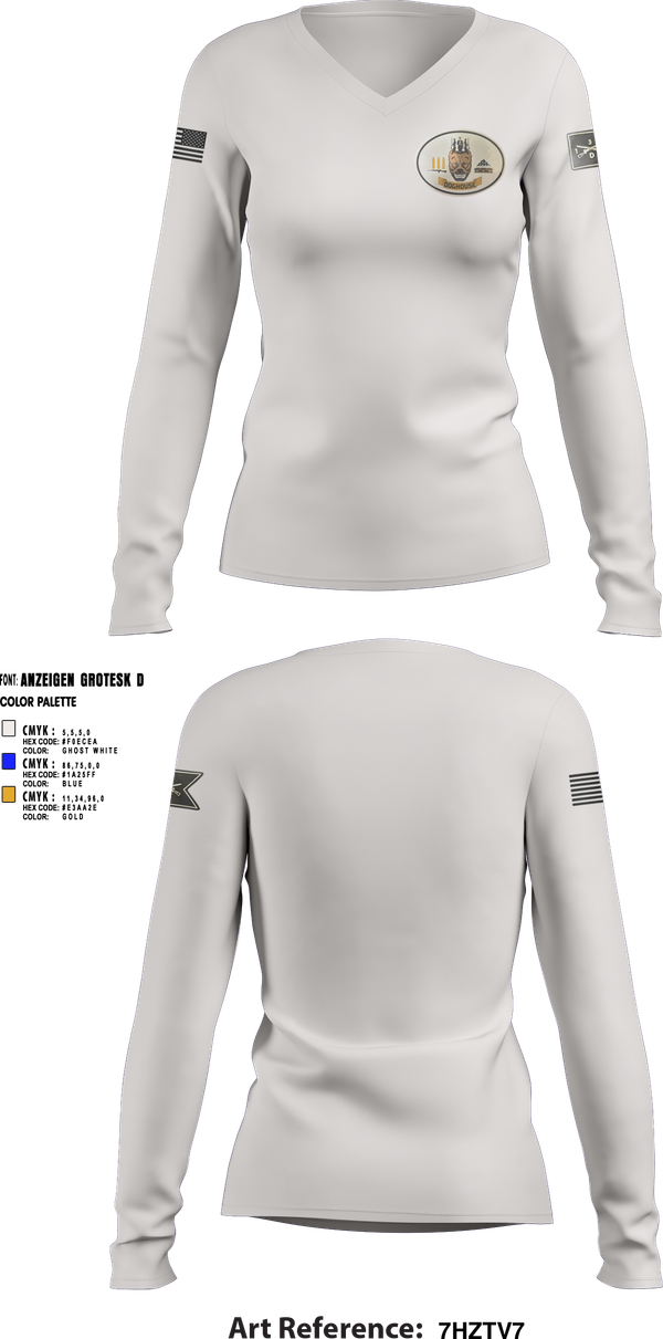 Womens Long Sleeve Vneck Shirt, 2nd Plt, Doghouse Company, 1/3 TOG, , Teamtime, Team time, sublimation, custom sports apparel, team uniforms, spirit wear, spiritwear, sports uniforms, custom shirts, team store, custom team store, fundraiser sports, apparel fundraiser
