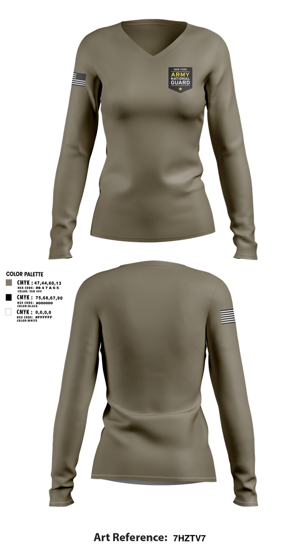 Womens Long Sleeve Vneck Shirt, HV Guardians, , Teamtime, Team time, sublimation, custom sports apparel, team uniforms, spirit wear, spiritwear, sports uniforms, custom shirts, team store, custom team store, fundraiser sports, apparel fundraiser