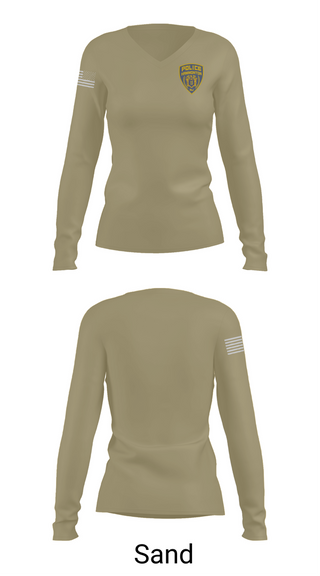 Womens Long Sleeve Vneck Shirt, Hammonton Police, , Teamtime, Team time, sublimation, custom sports apparel, team uniforms, spirit wear, spiritwear, sports uniforms, custom shirts, team store, custom team store, fundraiser sports, apparel fundraiser