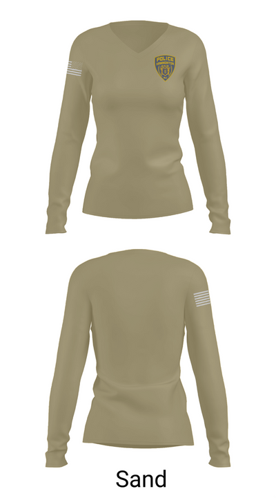 Hammonton Police 88438109 Women's Long Sleeve V-neck Shirt - 92